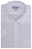 Arihant Men's Half Sleeves Plain/Solid Cotton Regular fit Formal Shirt (AR74510142_White_Size:42)