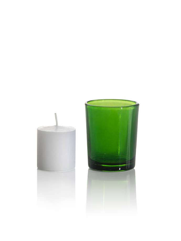 Set of 72 10 hour Votive Candles & Candle Holders