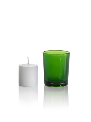 Set of 72 10hr Votive Candles & Candle Holders