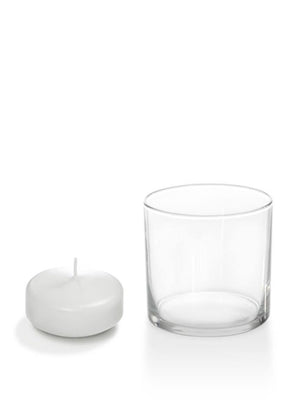 Set of 36, 2.25" Floating Candles & Cylinder Holders