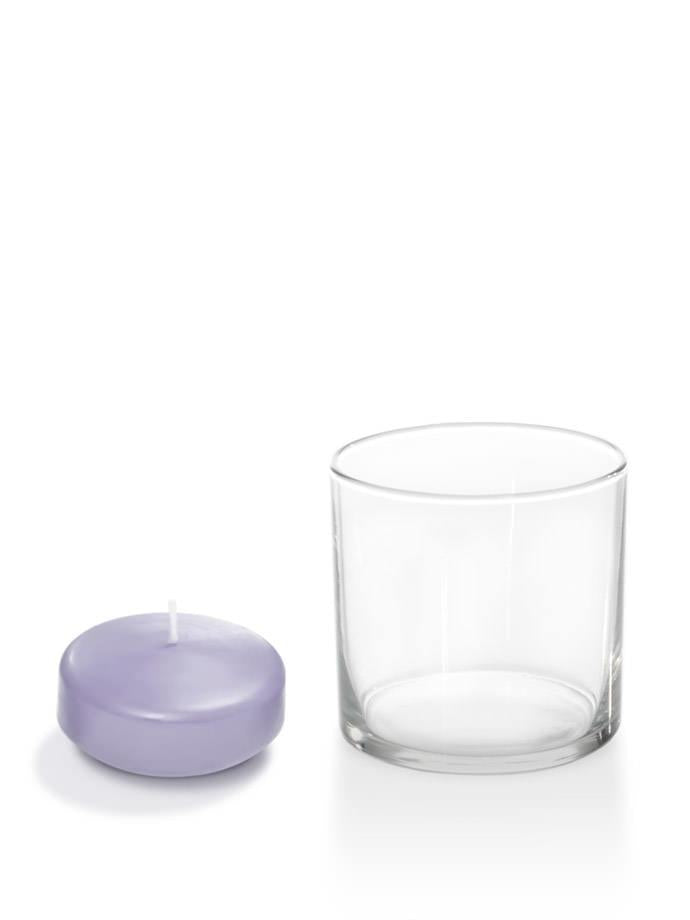 Set of 36, 2.25" Floating Candles & Cylinder Holders