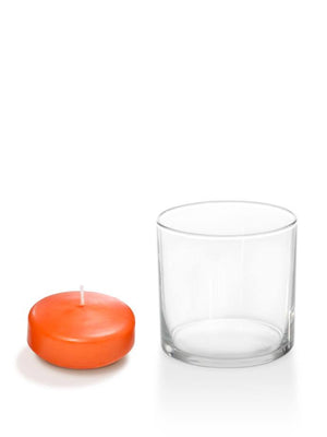 Set of 36, 2.25" Floating Candles & Cylinder Holders