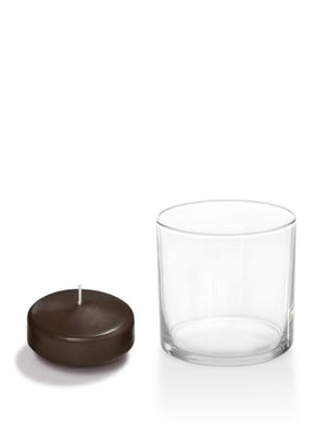 Set of 36, 2.25" Floating Candles & Cylinder Holders