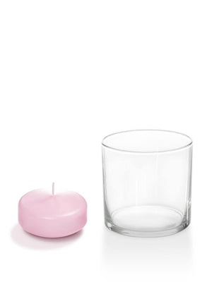 Set of 36, 2.25" Floating Candles & Cylinder Candleholders