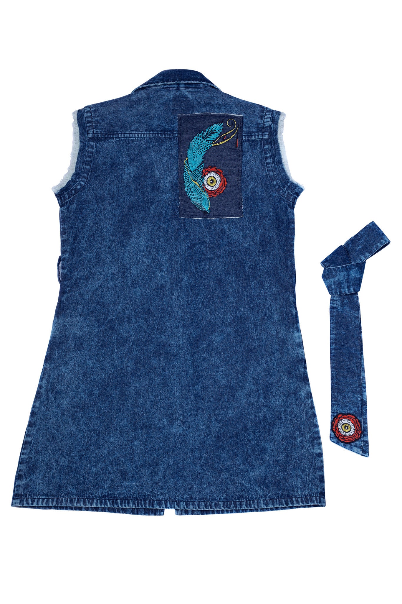 Feathering Solo Denim Dress